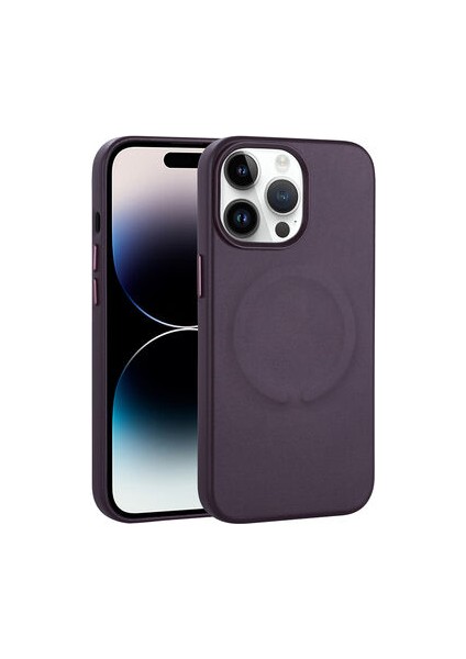 iPhone 14 Pro Kılıf Pu Deri Magsafe Wireless Şarj Özellikli Premium Derix Kapak