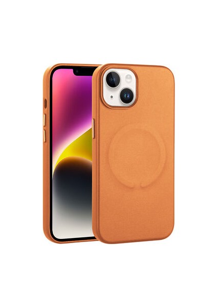 iPhone 14 Kılıf Pu Deri Magsafe Wireless Şarj Özellikli Premium Derix Kapak