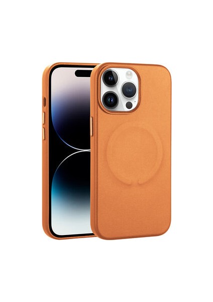 iPhone 14 Pro Kılıf Pu Deri Magsafe Wireless Şarj Özellikli Premium Derix Kapak
