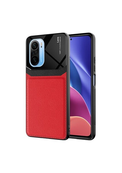 Xiaomi Mi 11i Şık Deri Görünümlü Sert Pc Emiks Premium Kılıf