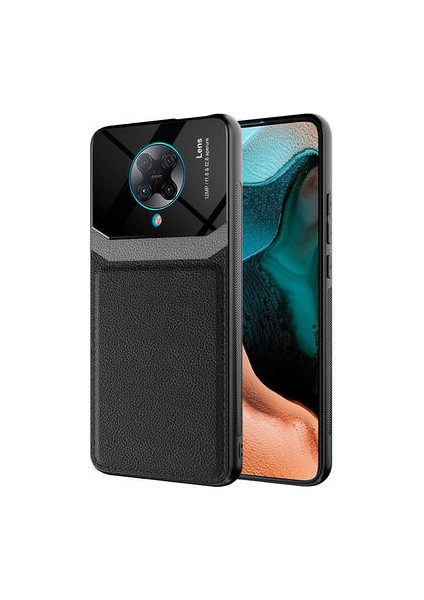 Redmi K30 Pro Şık Deri Görünümlü Sert Pc Emiks Premium Kılıf