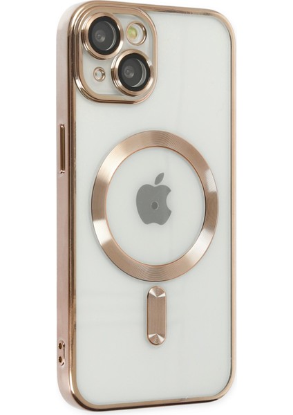 Maller Tech Newface iPhone 14 Plus Kılıf Kross Magneticsafe Kapak - Gold