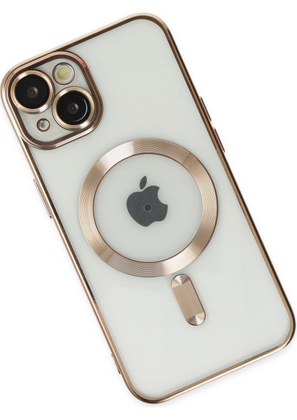 Maller Tech Newface iPhone 14 Plus Kılıf Kross Magneticsafe Kapak - Gold