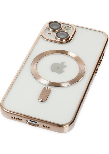 Maller Tech Newface iPhone 14 Plus Kılıf Kross Magneticsafe Kapak - Gold