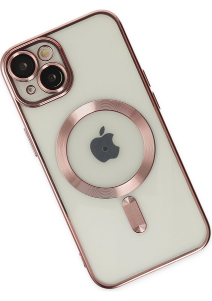 Newface iPhone 14 Kılıf Kross Magneticsafe Kapak - Rose