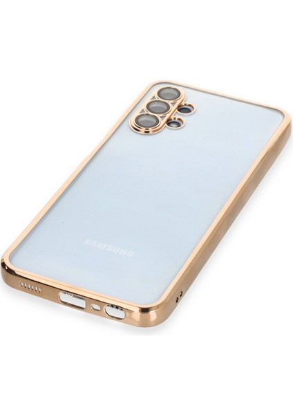 Newface Samsung Galaxy A13 4g Kılıf Razer Lensli Silikon - Gold