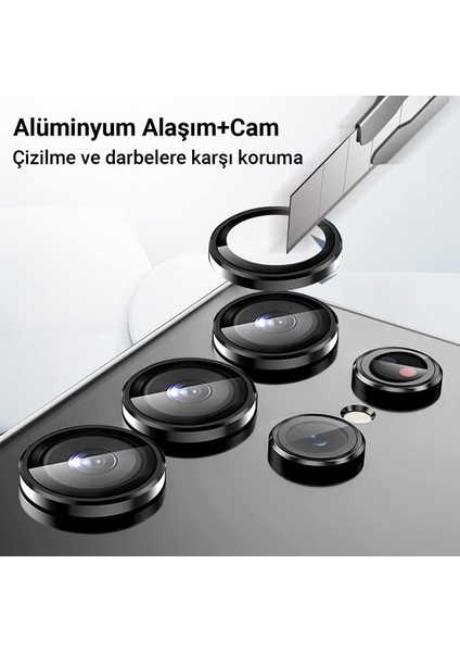 Newface Samsung Galaxy A25 5g Valdez Metal Kamera Lens - Gümüş