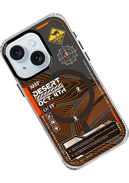 Iphone 15 Map Magsafe Kapak - Desert 12