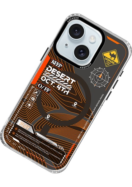Iphone 15 Map Magsafe Kapak - Desert 12