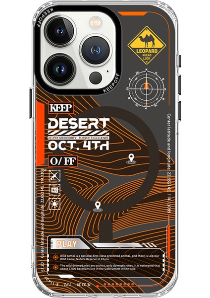 Iphone 15 Pro Map Magsafe Kapak - Desert 12