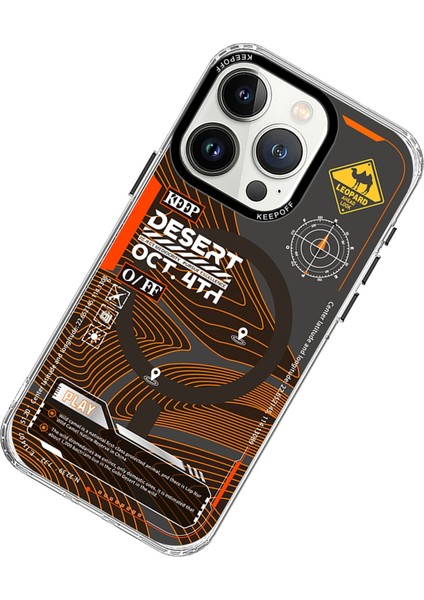 Iphone 15 Pro Map Magsafe Kapak - Desert 12