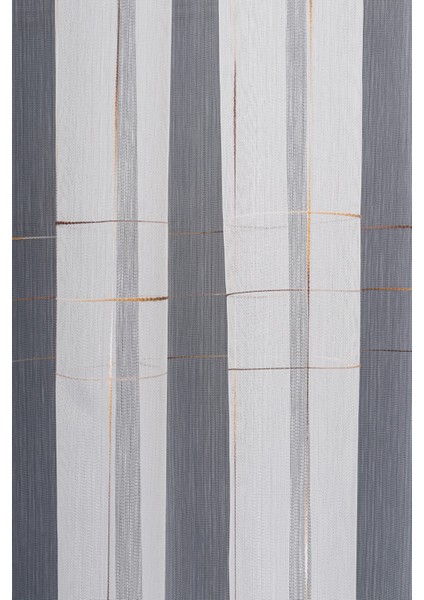 Bambu Zemin Ekru-Sütlükahve Geometri Nakış Işlemeli Tül Perde (1/3 Sık Pile) indirimleri