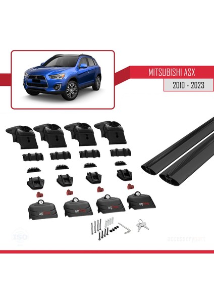 Mitsubishi Asx / Rvr (Mk3) 2010-2023 Arası ile Uyumlu Ace-2 Ara Atkı Tavan Barı Siyah fırsatları