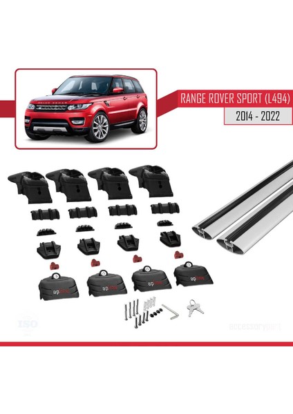 Land Rover Range Rover Sport (L494) 2014-2022 Arası ile Uyumlu Ace-2 Ara Atkı Tavan Barı Gri indirimleri