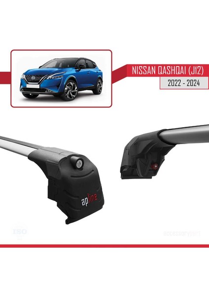 Nissan Qashqai 2022 2023 2024 Ace-2 Ara Atkı Tavan Barı Gri