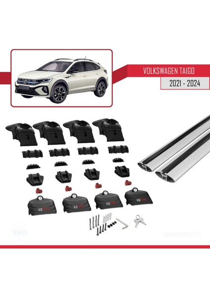 Volkswagen Taigo 2021 ve Sonrası ile Uyumlu Ace-2 Ara Atkı Tavan Barı Gri indirimleri