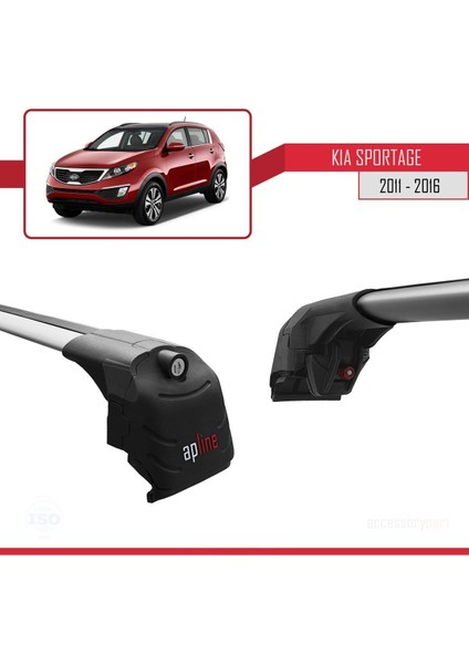 Kia Sportage (Sl) 2011-2016 Arası ile Uyumlu Ace-2 Ara Atkı Tavan Barı Gri modelleri