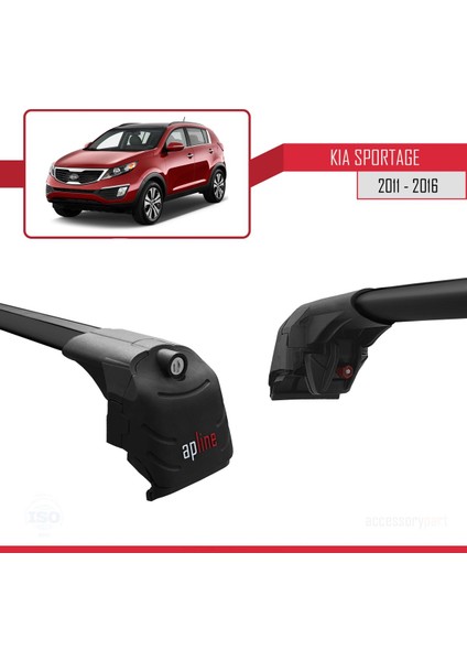 Kia Sportage (Sl) 2011-2016 Arası ile Uyumlu Ace-2 Ara Atkı Tavan Barı Siyah modelleri