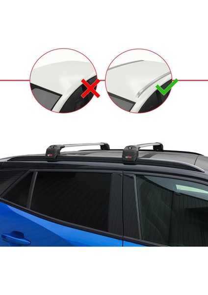 Peugeot 2008 2020 ve Sonrası ile Uyumlu Ace-2 Ara Atkı Tavan Barı Gri fiyatları