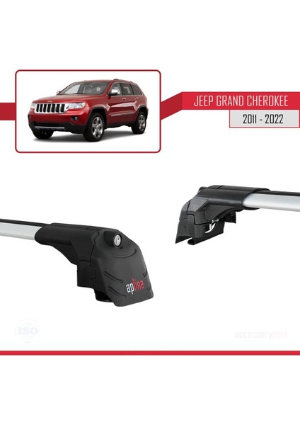 Jeep Grand Cherokee 2011-2021 Arası ile Uyumlu Ace-2 Ara Atkı Tavan Barı Gri modelleri