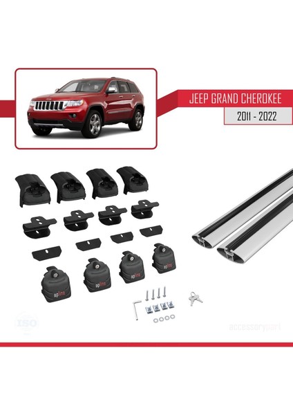 Jeep Grand Cherokee 2011-2021 Arası ile Uyumlu Ace-2 Ara Atkı Tavan Barı Gri fırsatları