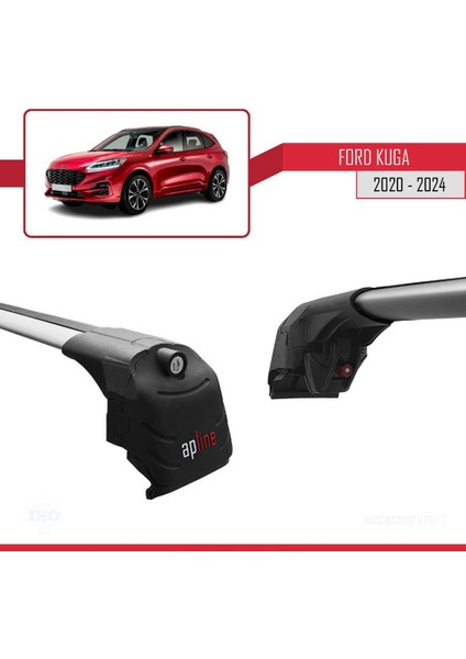 Ford Kuga (CX482) 2020 ve Sonrası ile Uyumlu Ace-2 Ara Atkı Tavan Barı Gri modelleri