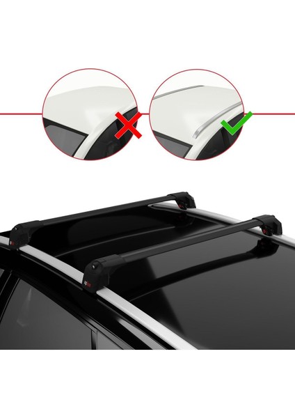 Renault Captur 2019 ve Sonrası ile Uyumlu Ace-2 Ara Atkı Tavan Barı Siyah fiyatları