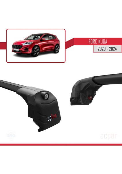 Ford Kuga (CX482) 2020 ve Sonrası ile Uyumlu Ace-2 Ara Atkı Tavan Barı Siyah modelleri
