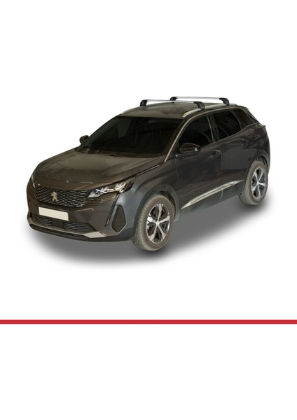 Peugeot 3008 2017-2024 Arası ile Uyumlu Ace-2 Ara Atkı Tavan Barı Gri modelleri