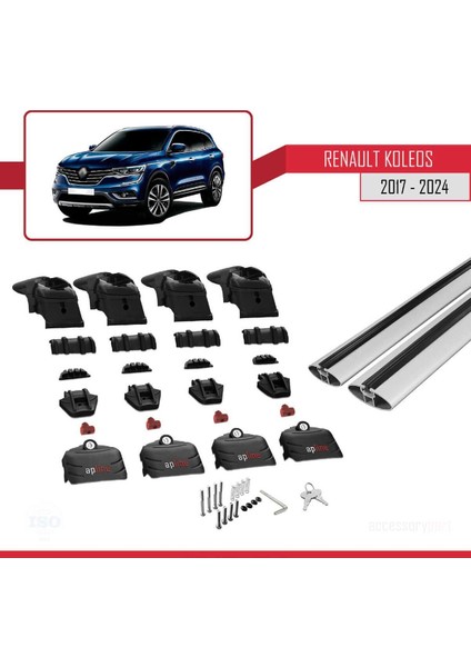 Renault Koleos 2017 ve Sonrası ile Uyumlu Ace-2 Ara Atkı Tavan Barı Gri indirimleri