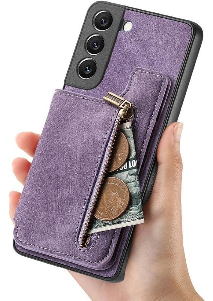 Samsung Galaxy S22 Için Kılıf Standı Fonksiyonu Katlanabilir Arka Kapak Vintage (Yurt Dışından)