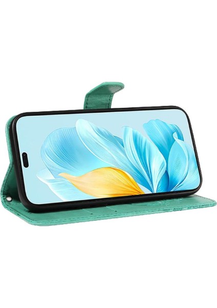 Bdt Shop Kredi Kartı Yuvası ile Onur 200 Lite 5g Için Flip Case Yüksek Kalite Deri (Yurt Dışından)