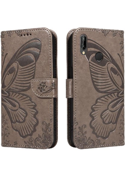 Kredi Kartı Yuvası ile Huawei P20 Lite Için Flip Case Yüksek Kalite Deri (Yurt Dışından)