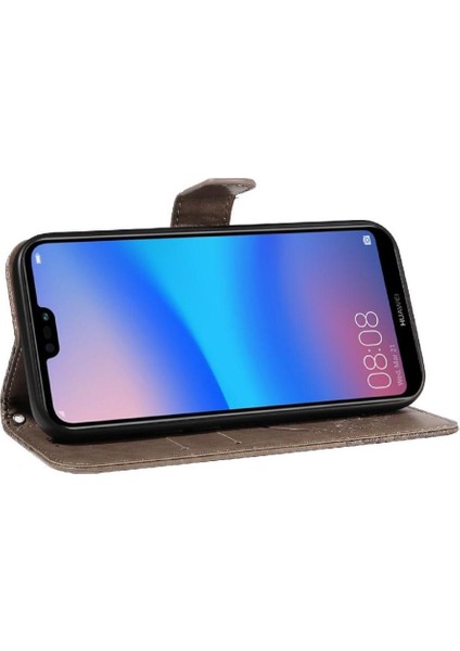 Kredi Kartı Yuvası ile Huawei P20 Lite Için Flip Case Yüksek Kalite Deri (Yurt Dışından)