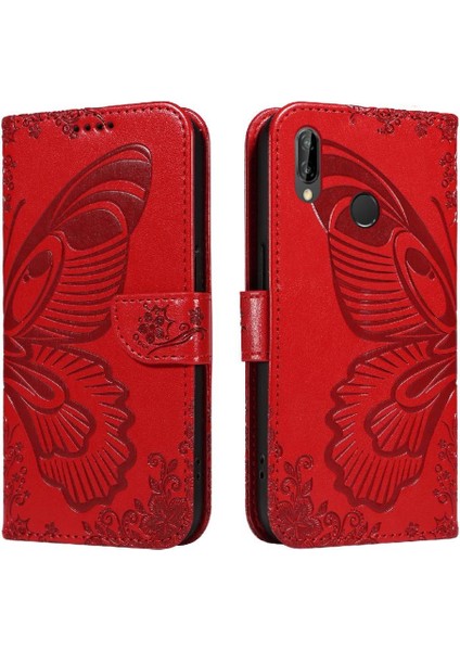 Kredi Kartı Yuvası ile Huawei P20 Lite Için Flip Case Yüksek Kalite Deri (Yurt Dışından)