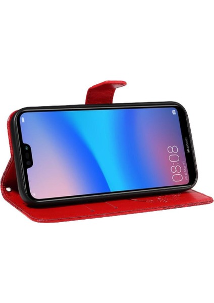 Kredi Kartı Yuvası ile Huawei P20 Lite Için Flip Case Yüksek Kalite Deri (Yurt Dışından)