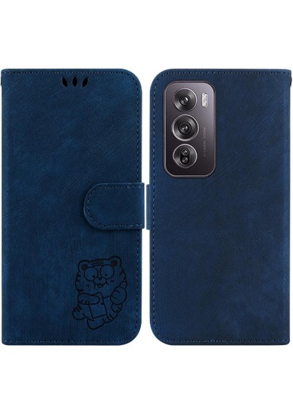 Oppo Oppo 12 Pro 5g Için Kılıf Tutucu Kapak Çevirin Folio Kabartmalı Sevimli Kaplan (Yurt Dışından)
