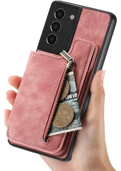 Samsung Galaxy S21 Vintage Fermuar Cüzdan Standı Fonksiyonu Için Kılıf Katlanabilir (Yurt Dışından) indirimleri