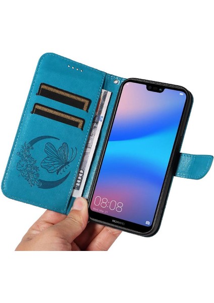 Kredi Kartı Yuvası ile Huawei P20 Lite Için Flip Case Yüksek Kalite Deri (Yurt Dışından)