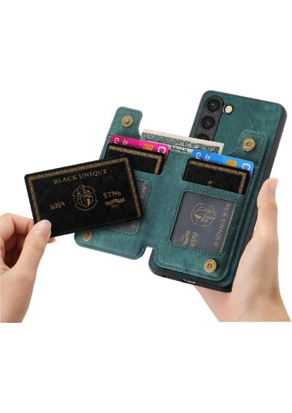 Samsung Galaxy S23 Vintage Fermuar Cüzdan Için Kılıf Katlanabilir Arka Kapak (Yurt Dışından) fırsatları