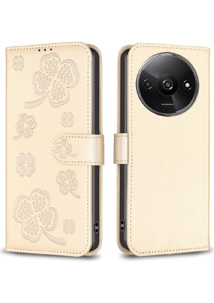 Xiaomi Redmi A3 Kart Yuvaları Tutucu Kickstand Pu Deri Için Flip Case (Yurt Dışından)