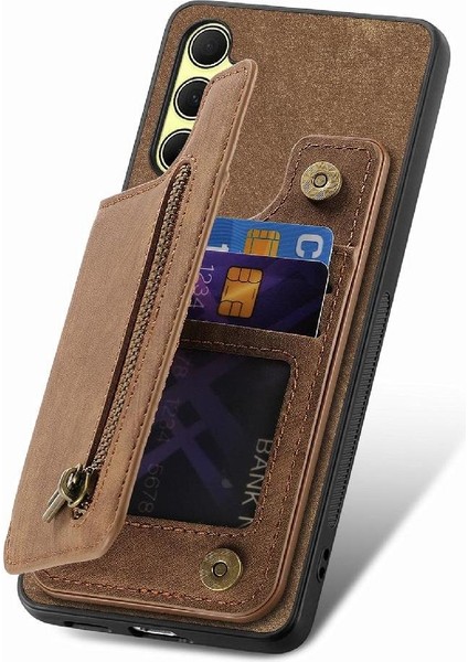 Samsung Galaxy A35 5g Için Kılıf Vintage Fermuar Cüzdan Standı Fonksiyonu Geri (Yurt Dışından) fırsatları