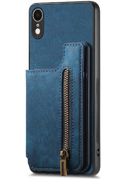 IPhone Xr Için Kılıf Standı Fonksiyonu Katlanabilir Arka Kapak Vintage Fermuar Cüzdan (Yurt Dışından) indirimleri