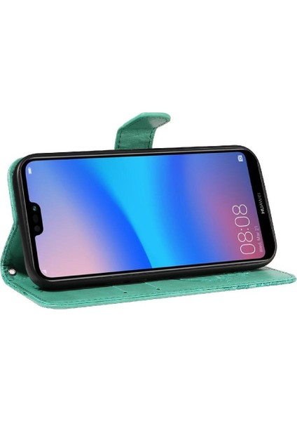 Kredi Kartı Yuvası ile Huawei Nova 3e Yüksek Kalite Deri Için Flip Case (Yurt Dışından)