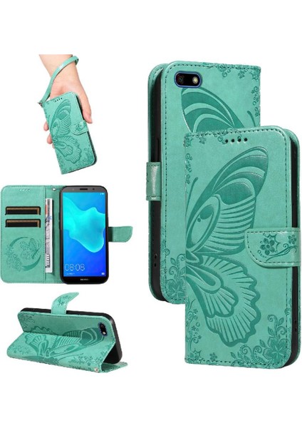 Huawei Y5 Başbakan 2018 Yüksek Kalite Deri Ayrılabilir El Için Flip Case (Yurt Dışından)