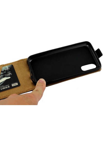 Samsung Galaxy A2 Çekirdek Kart Yuvası Iş Tarzı Tpu Için Dikey Flip Case (Yurt Dışından)