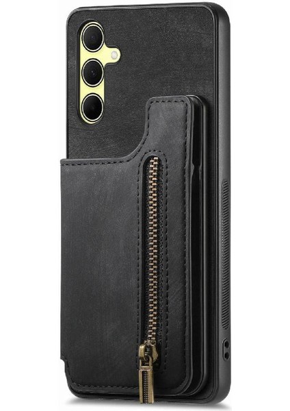 Samsung Galaxy A35 5g Için Kılıf Vintage Fermuar Cüzdan Standı Fonksiyonu Geri (Yurt Dışından) fiyatları