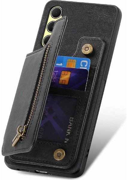 Samsung Galaxy A35 5g Için Kılıf Vintage Fermuar Cüzdan Standı Fonksiyonu Geri (Yurt Dışından) fırsatları