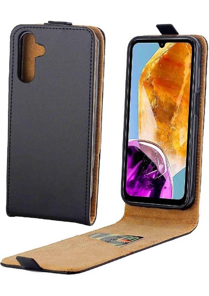 Samsung Galaxy M15 Için Dikey Flip CASE/F15 Kart Yuvası Iş Tarzı Tpu (Yurt Dışından)