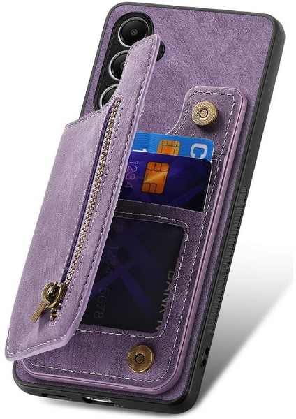 Samsung Galaxy A05S Için Kılıf Katlanabilir Arka Kapak Vintage Fermuar Cüzdan (Yurt Dışından) fırsatları